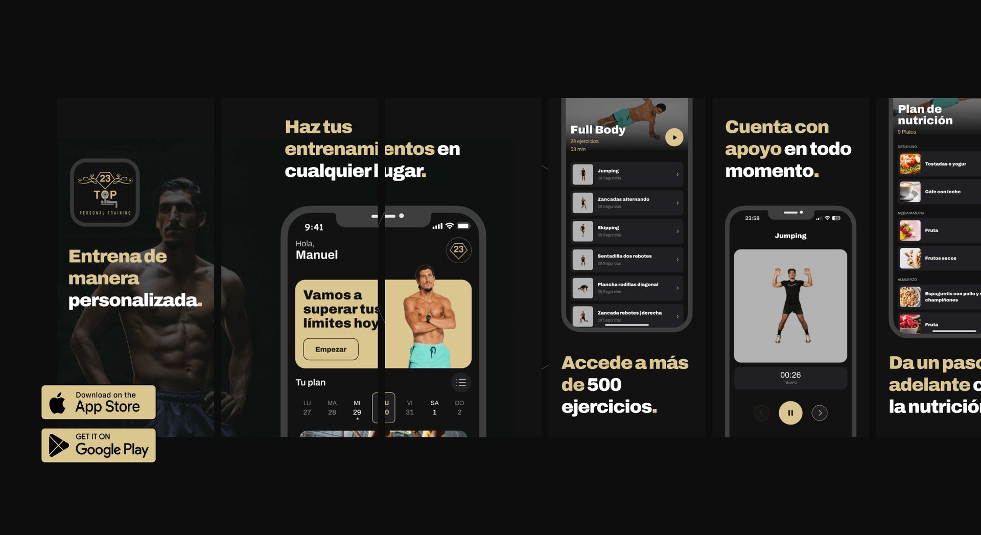 Pantallas para Apple store y Google Play 23TopTraining