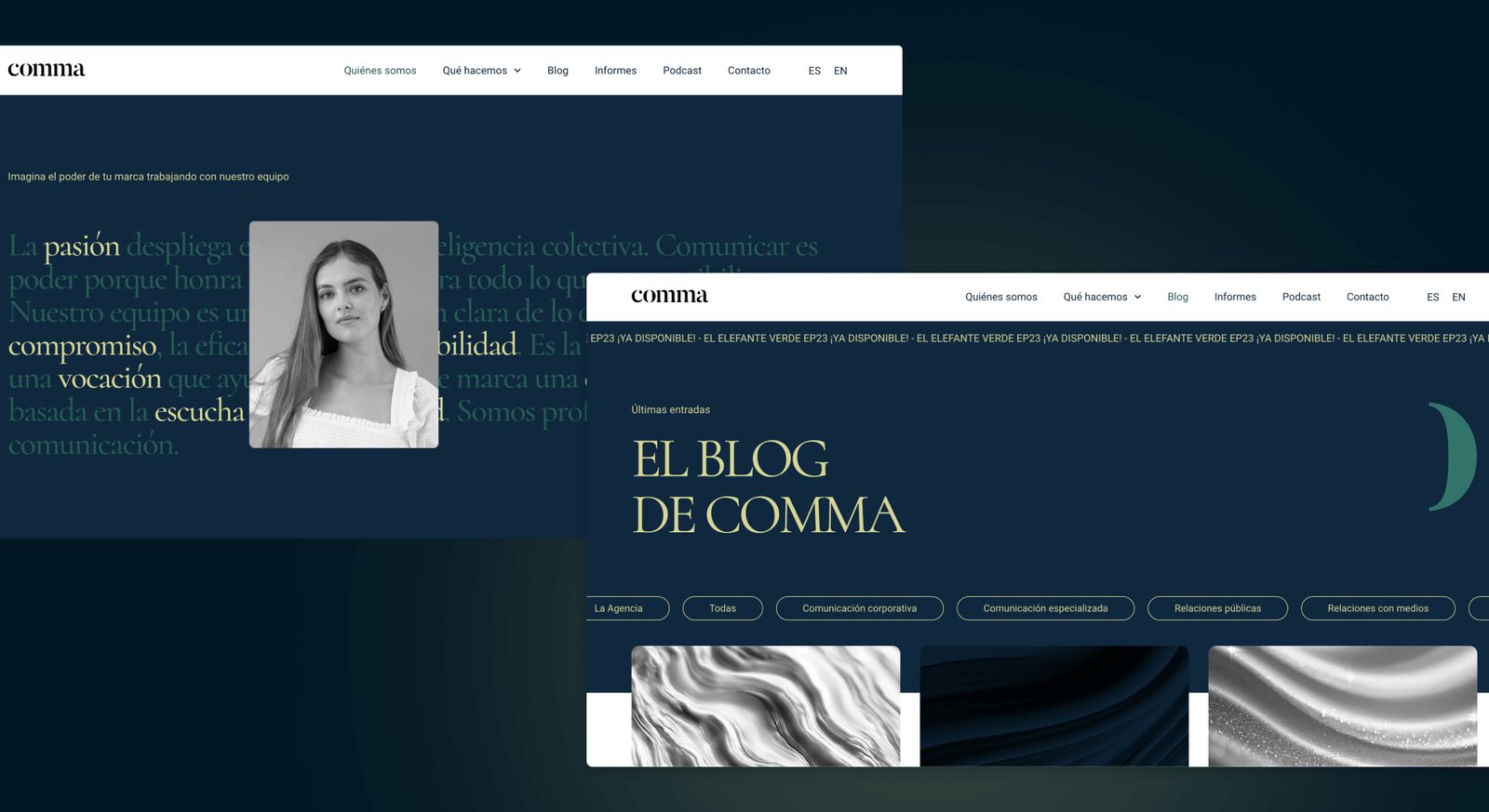 Blog de Comma con entradas de comunicación corporativa y especializada.